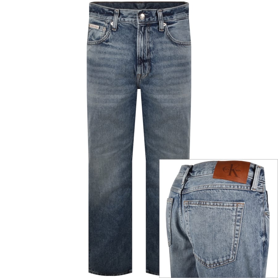 Image number 1 for Calvin Klein Jeans 90s Straight Fit Jeans Blue