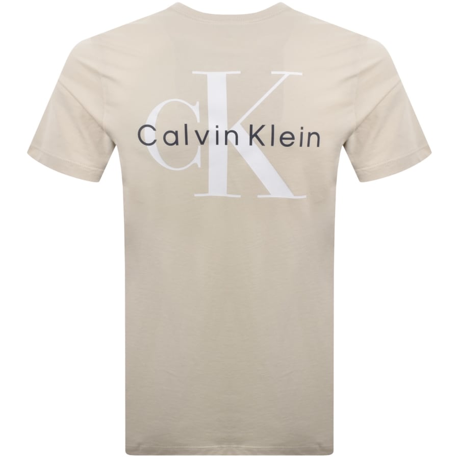 Image number 5 for Calvin Klein Jeans Monologo T Shirt Beige