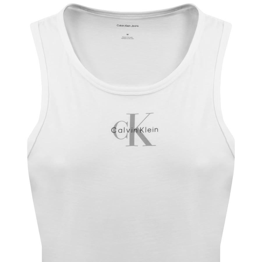 Image number 2 for Calvin Klein Jeans Monologo Vest White