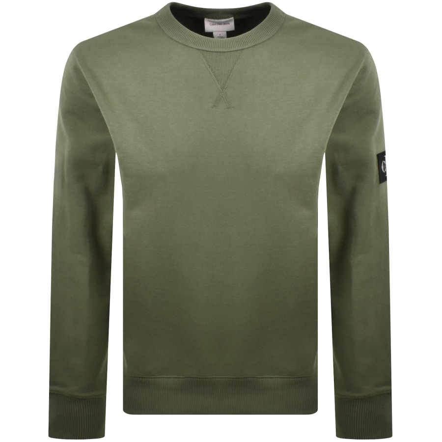 Image number 2 for Calvin Klein Jeans Badge Sweatshirt Green