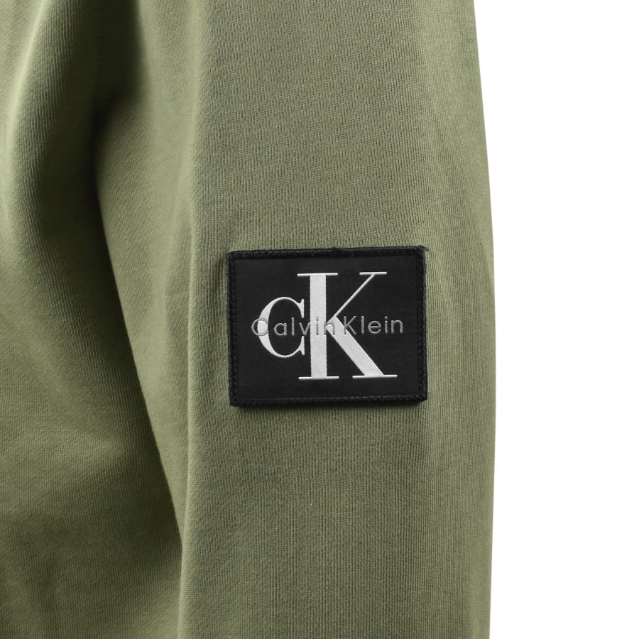 Image number 4 for Calvin Klein Jeans Badge Sweatshirt Green