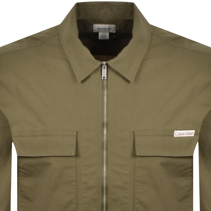 Image number 2 for Calvin Klein Jeans Easy Fit Overshirt Green