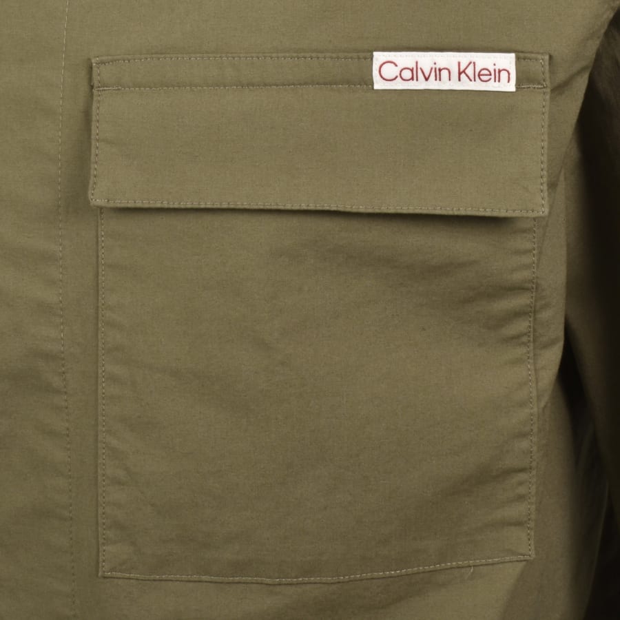 Image number 3 for Calvin Klein Jeans Easy Fit Overshirt Green