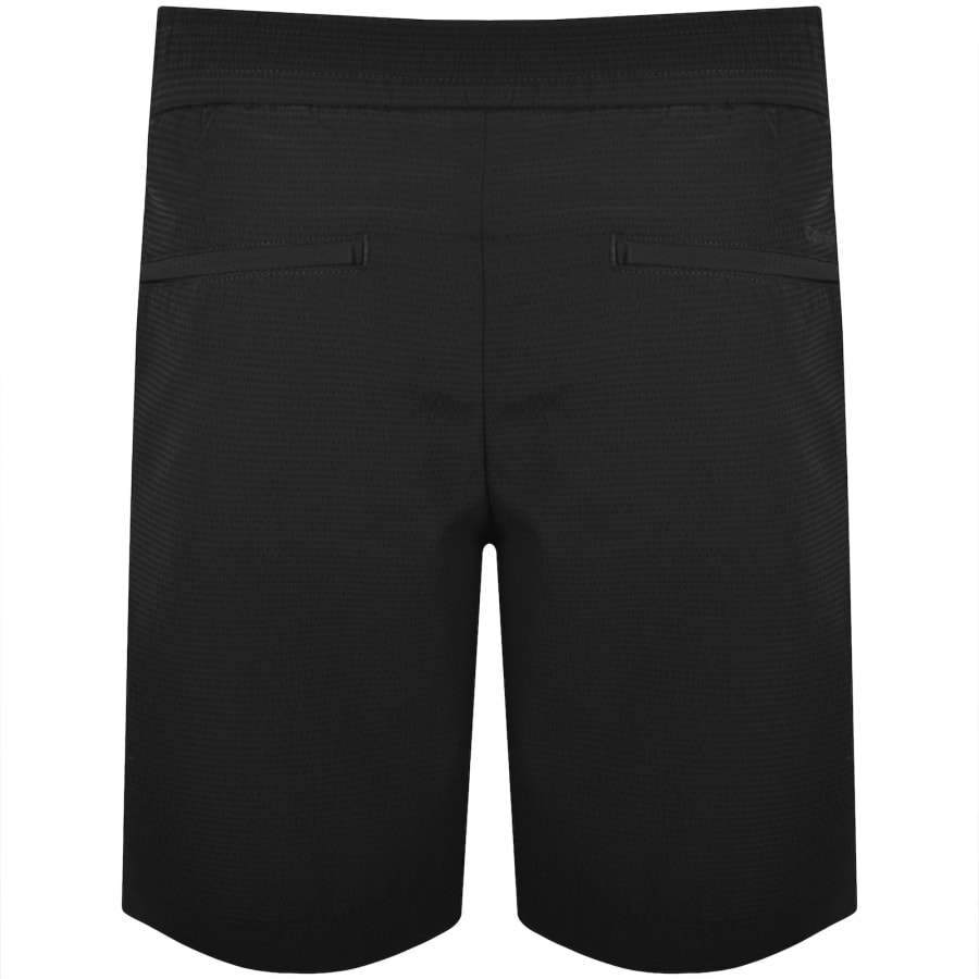 Image number 2 for Calvin Klein Straight Fit Seersucker Shorts Black