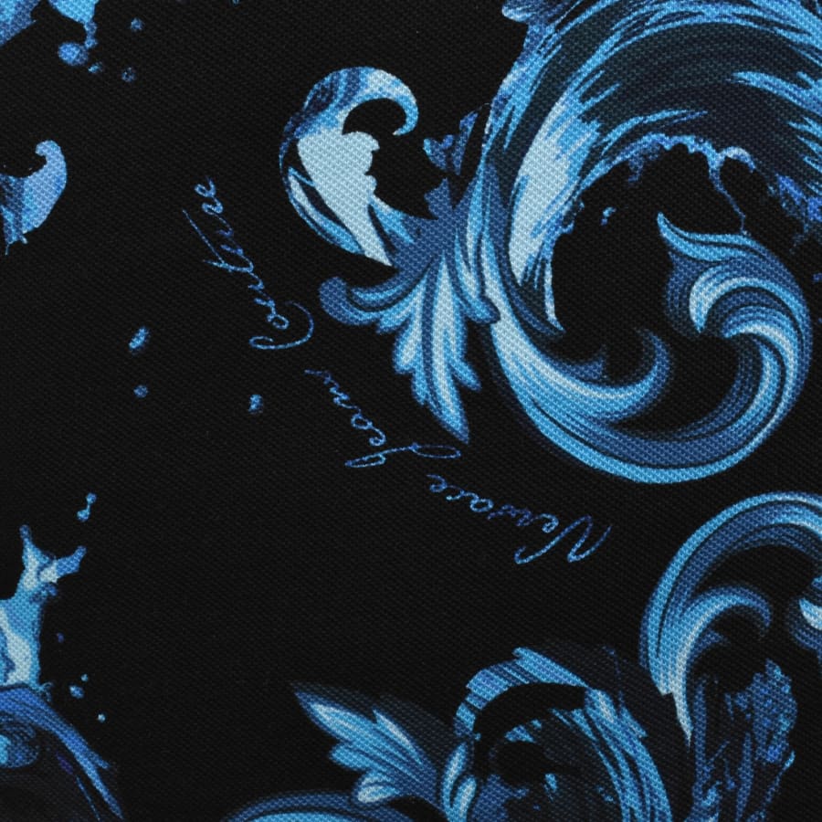 Image number 3 for Versace Jeans Couture Print Polo T Shirt Black