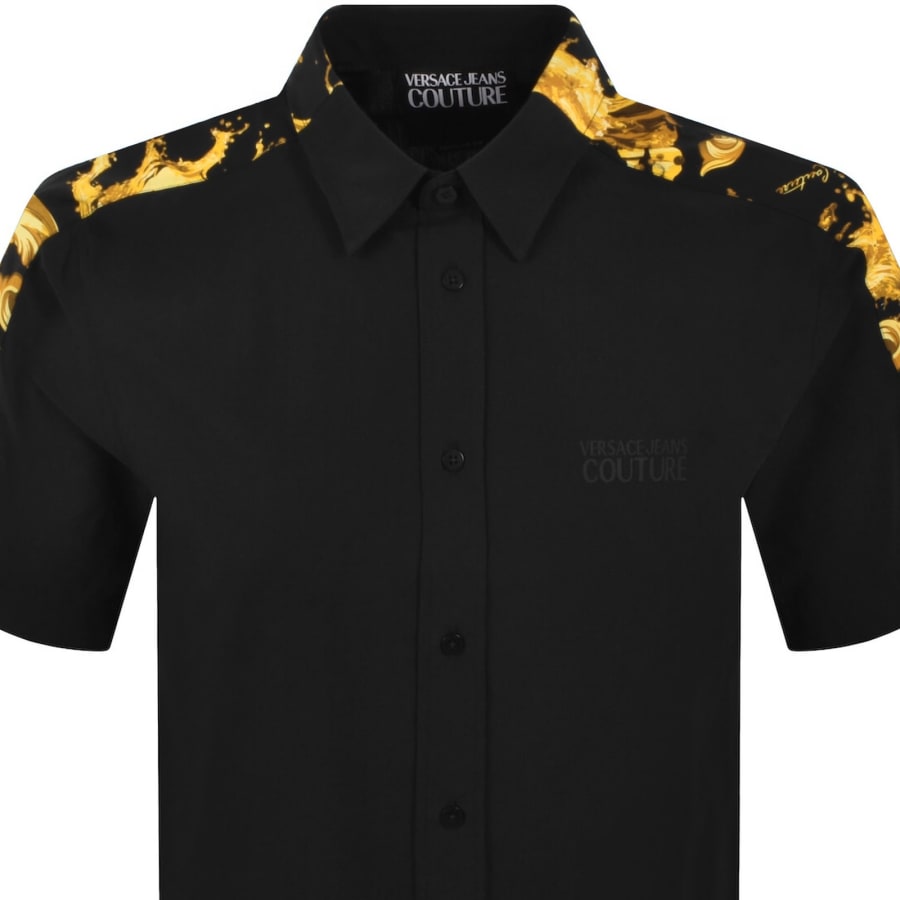 Image number 2 for Versace Jeans Couture Contrast Print Shirt Black