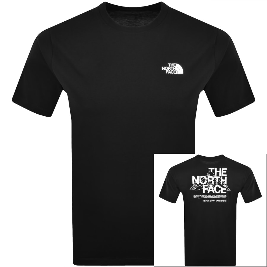 Image number 1 for The North Face Mountain Sketch T Shirt Black