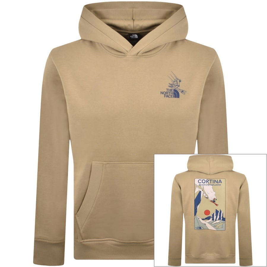 Image number 1 for The North Face Mountain Celebration Hoodie Beige