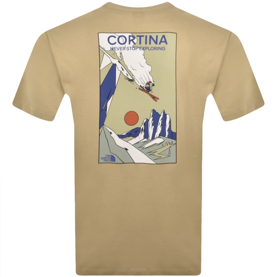 Image number 5 for The North Face Mountain Celebration T Shirt Beige