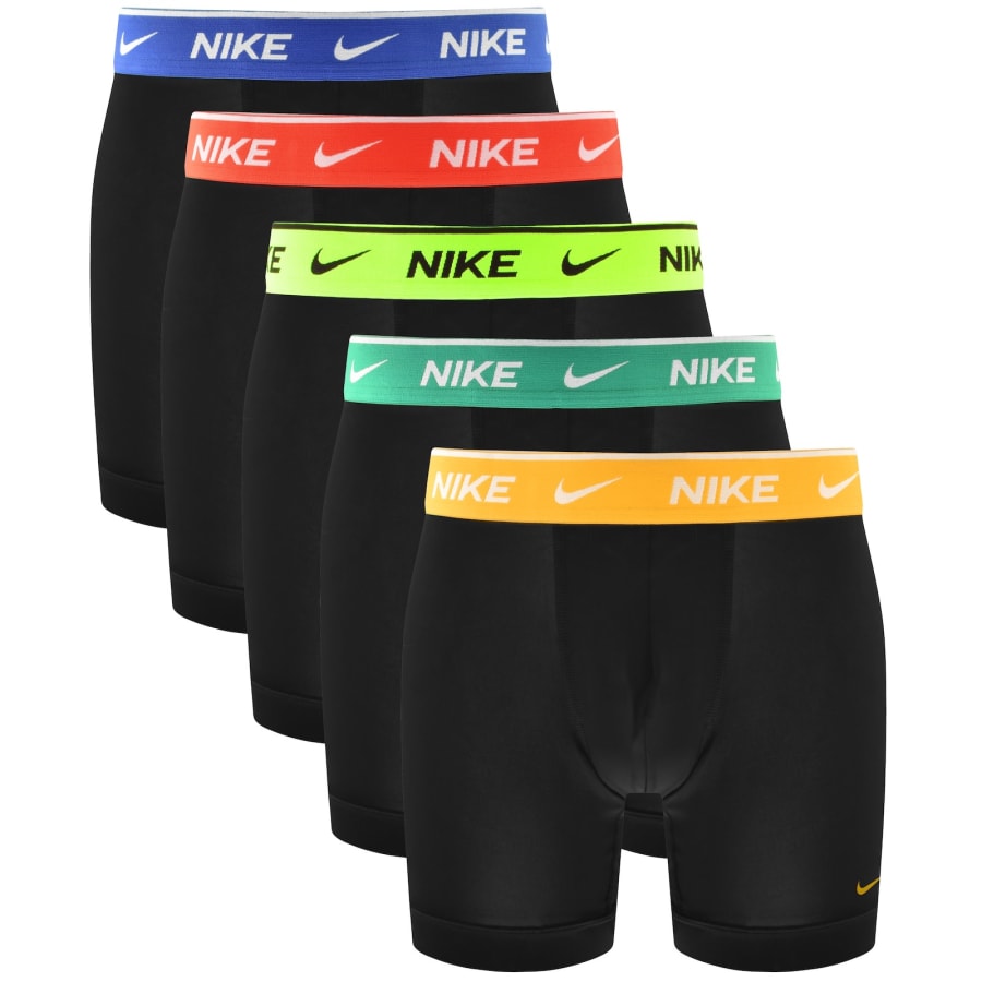 Image number 1 for Nike 5 Pack Boxer Briefs Black