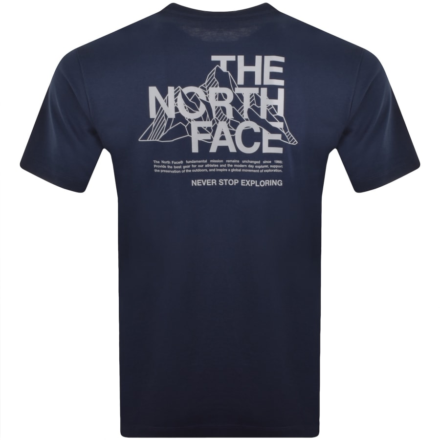 Image number 5 for The North Face Mountain Sketch T Shirt Navy