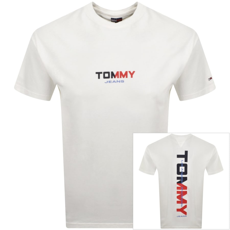 Image number 1 for Tommy Jeans Backprint T Shirt White
