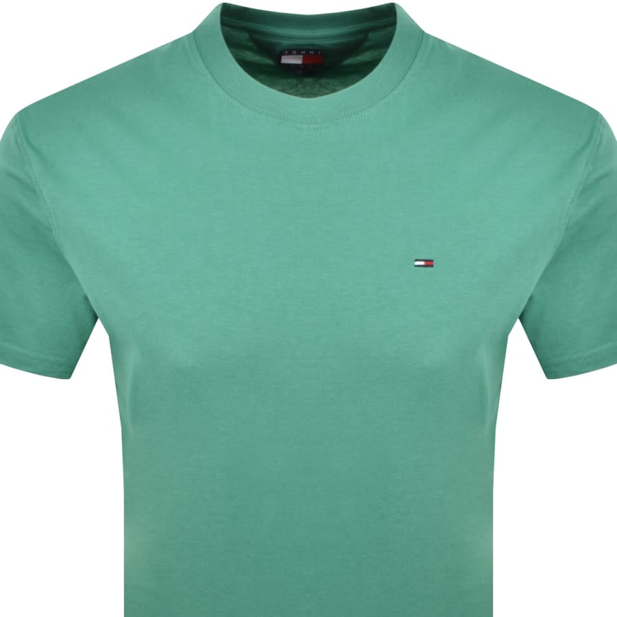 Image number 2 for Tommy Jeans Flag Logo T Shirt Green