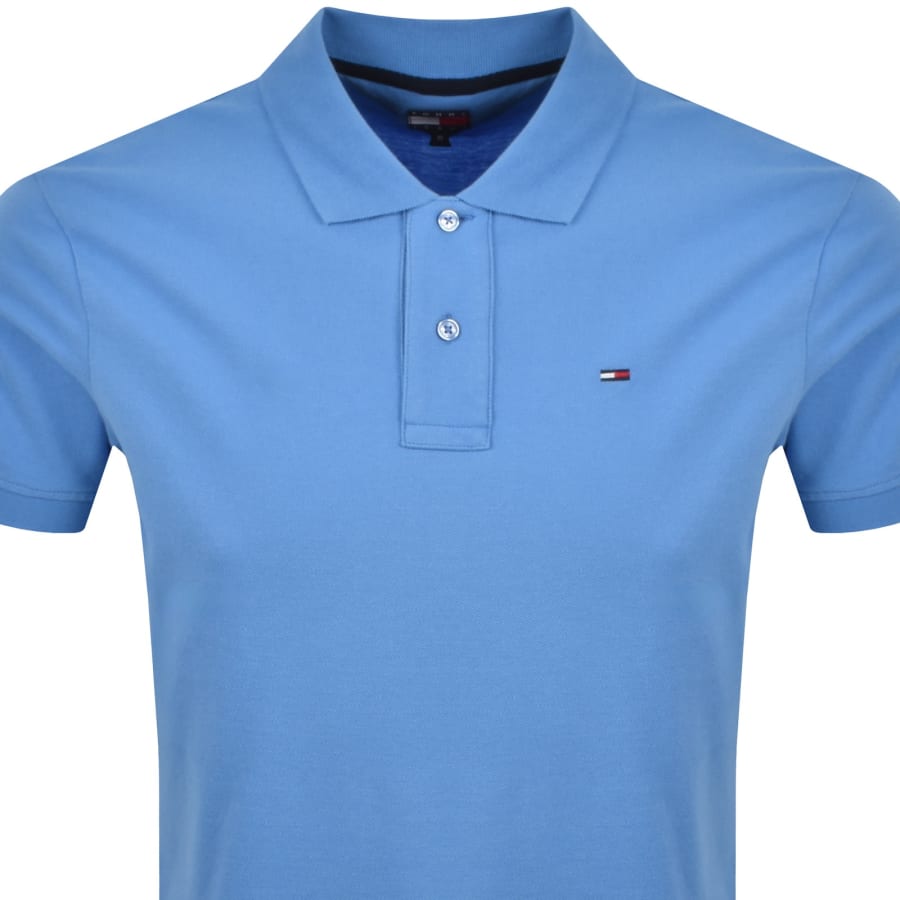 Image number 2 for Tommy Jeans Pique Polo T Shirt Blue