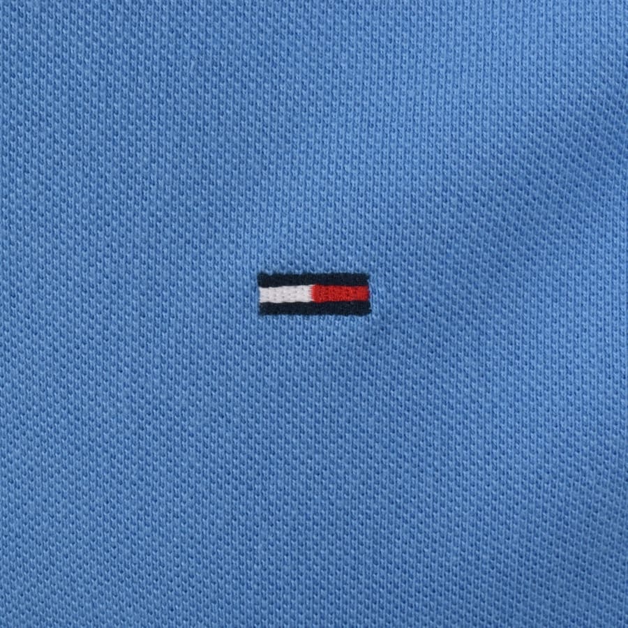 Image number 3 for Tommy Jeans Pique Polo T Shirt Blue