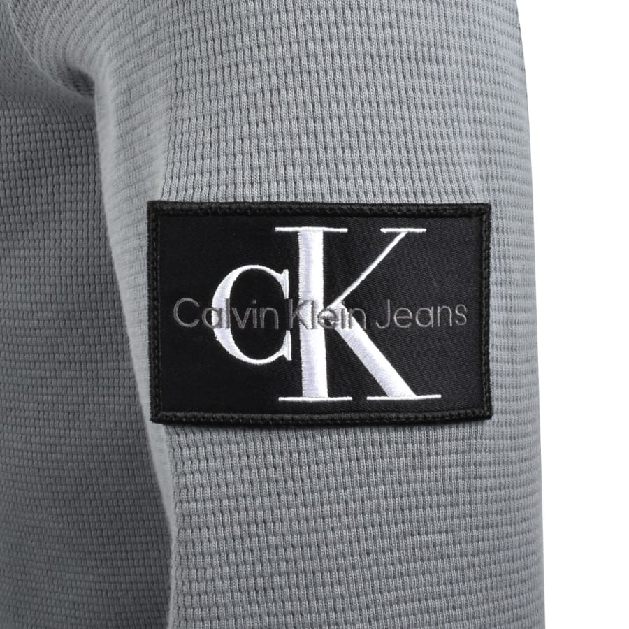 Image number 4 for Calvin Klein Jeans Waffle T Shirt Blue