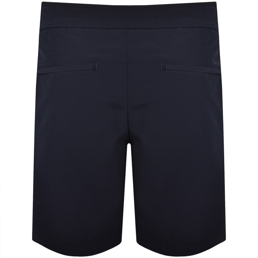 Image number 2 for Calvin Klein Straight Fit Seersucker Shorts Navy