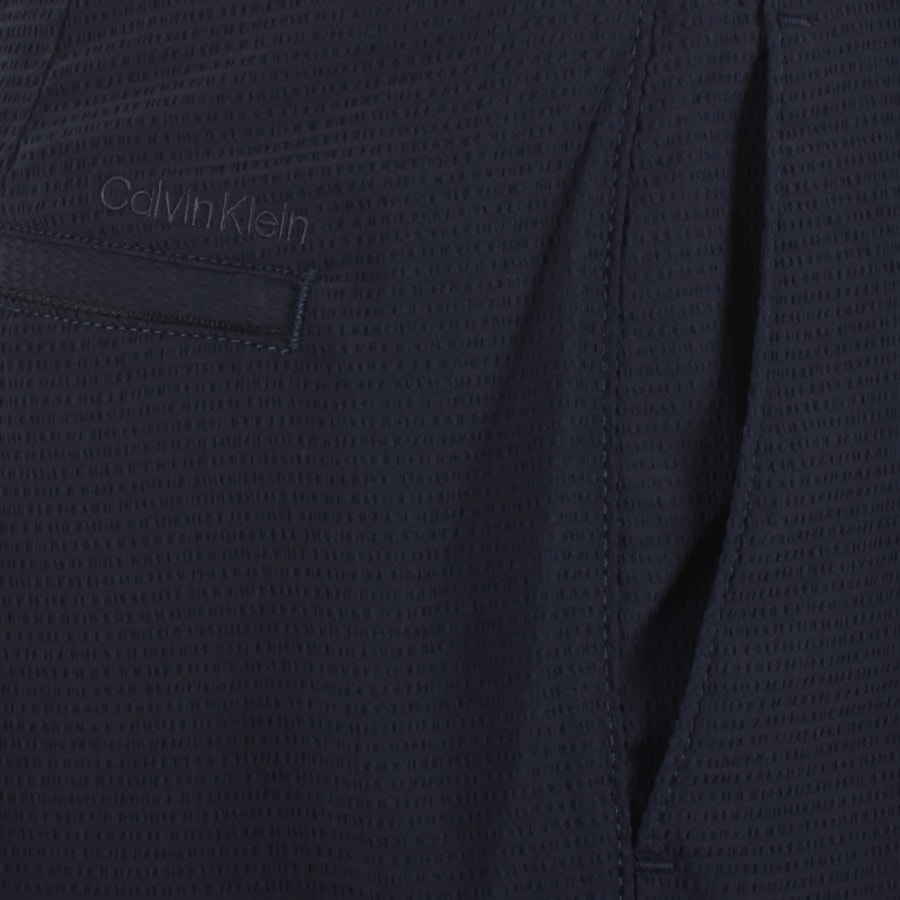 Image number 3 for Calvin Klein Straight Fit Seersucker Shorts Navy