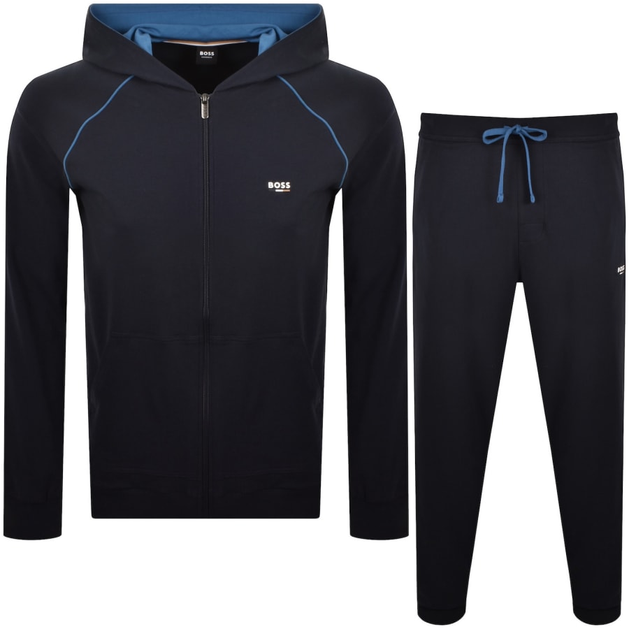 Image number 1 for BOSS Oliver Hooded Tracksuit Navy