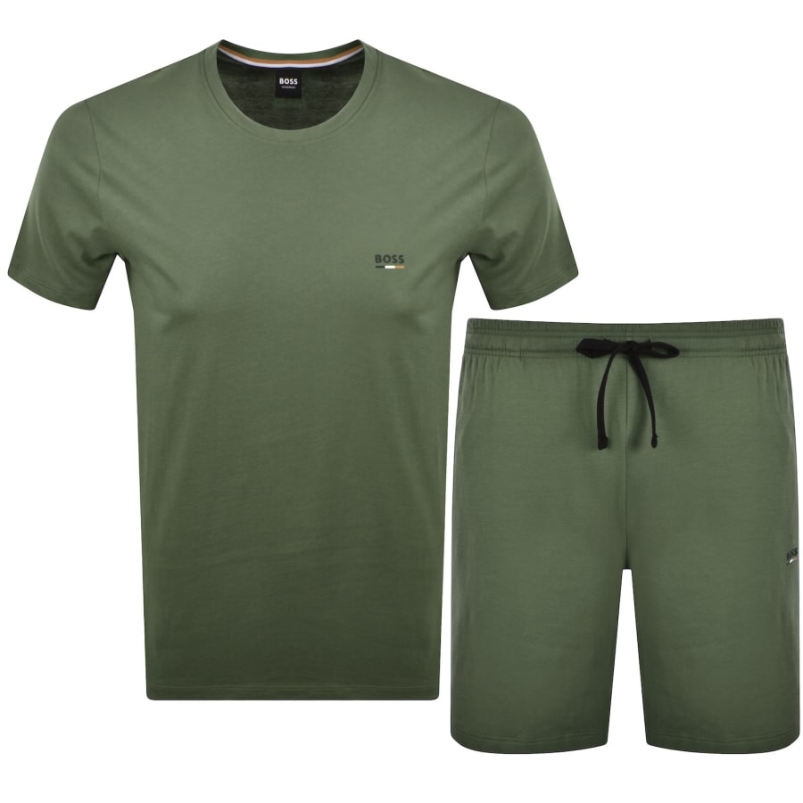Image number 1 for BOSS Oliver Short Set Khaki Green