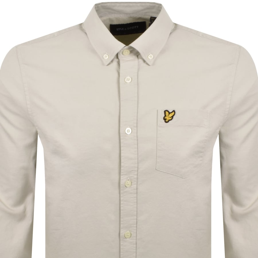 Image number 2 for Lyle And Scott Plain Oxford Shirt Cove Beige