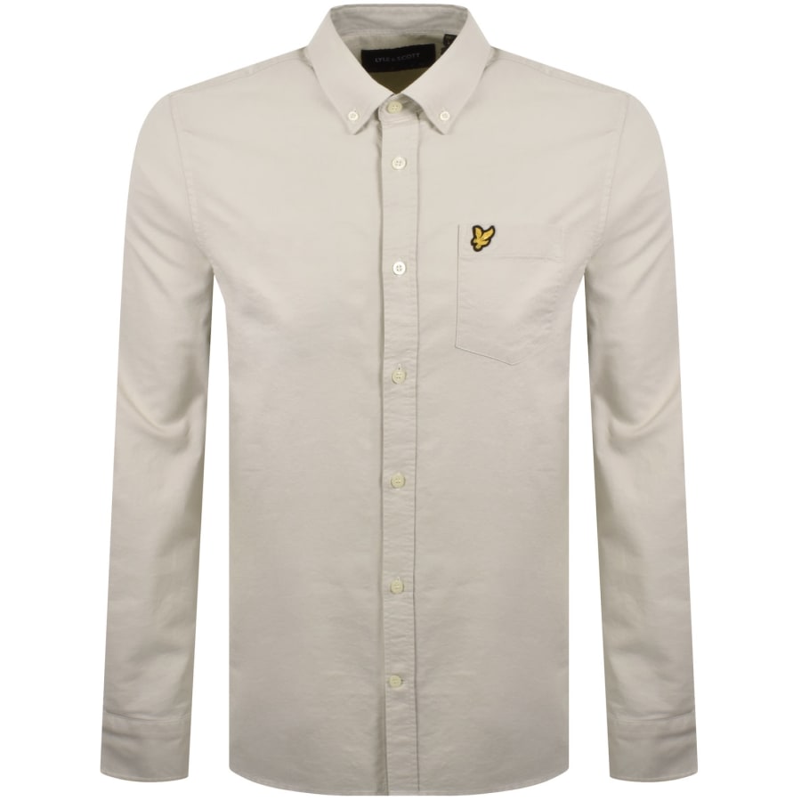 Image number 1 for Lyle And Scott Plain Oxford Shirt Cove Beige