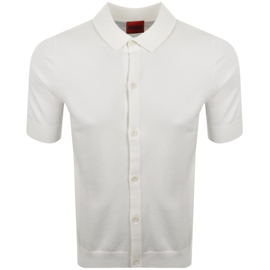 Image number 1 for HUGO San Paco Knit Shirt Off White