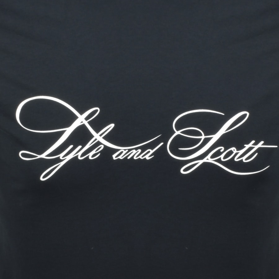 Image number 3 for Lyle And Scott Superfine Graphic T Shirt Navy