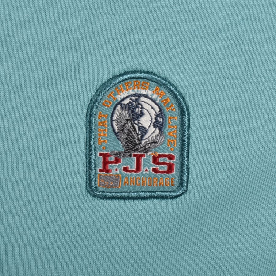 Image number 3 for Parajumpers Patch T Shirt Aqua Blue