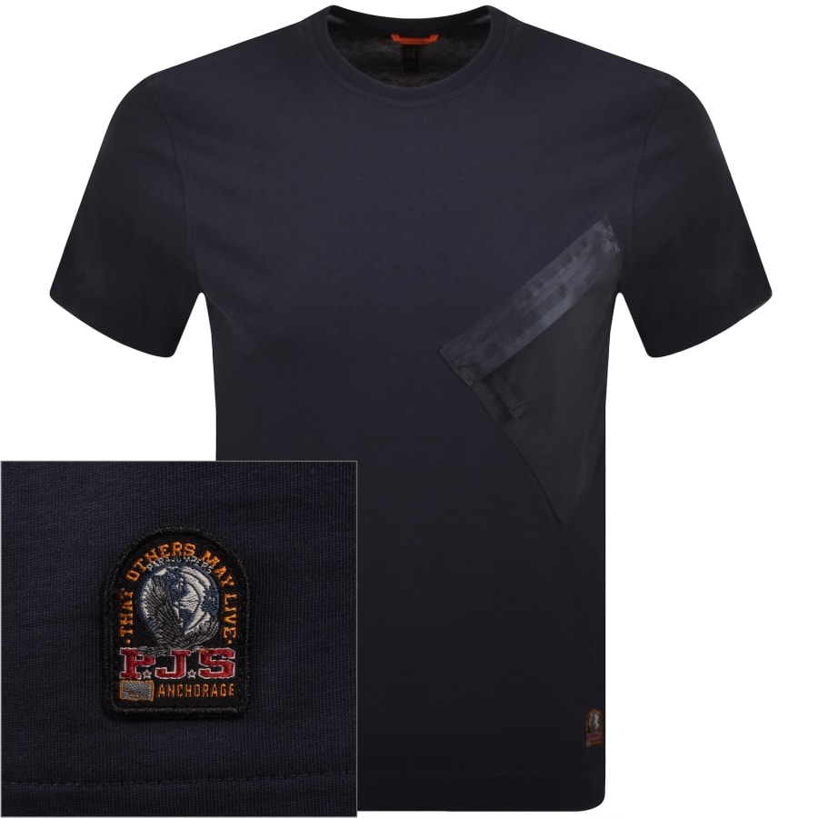 Image number 1 for Parajumpers Baildon T Shirt Ink Blue