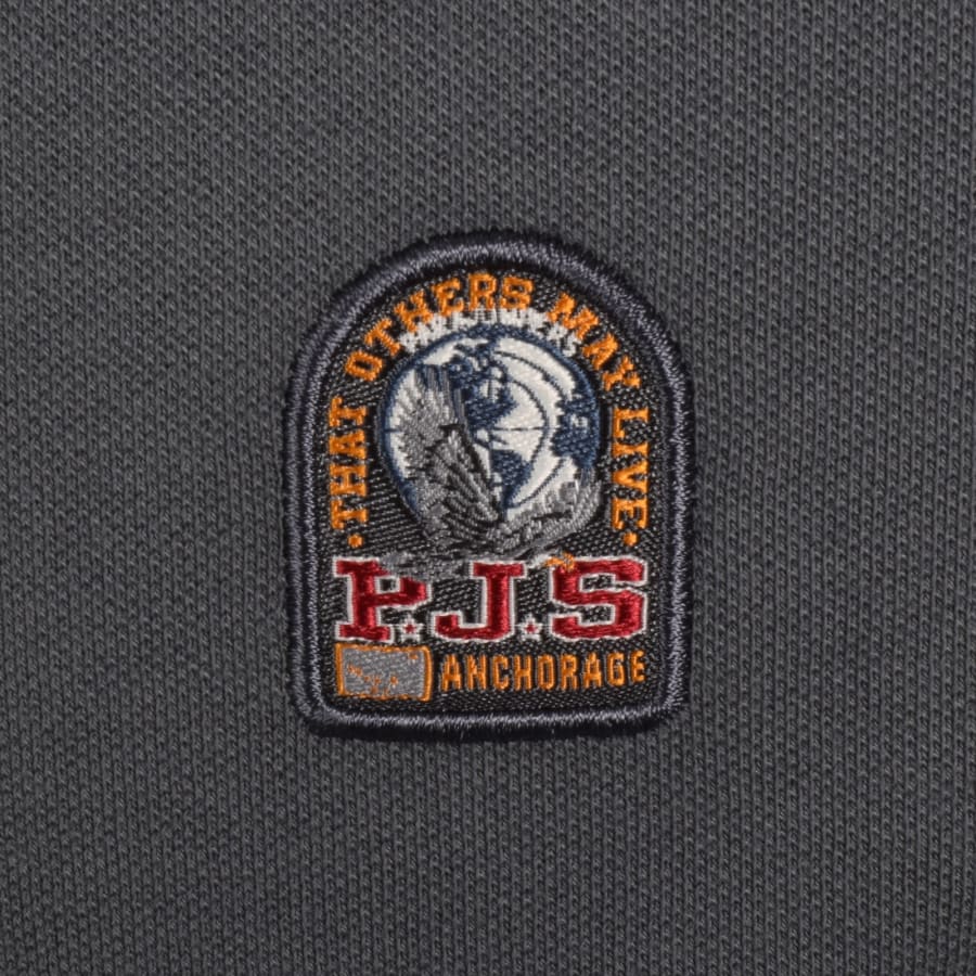 Image number 3 for Parajumpers Wellington Polo T Shirt Grey