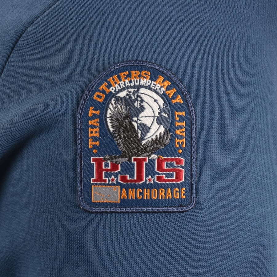 Image number 3 for Parajumpers Broad Peak Zip Sweatshirt Blue