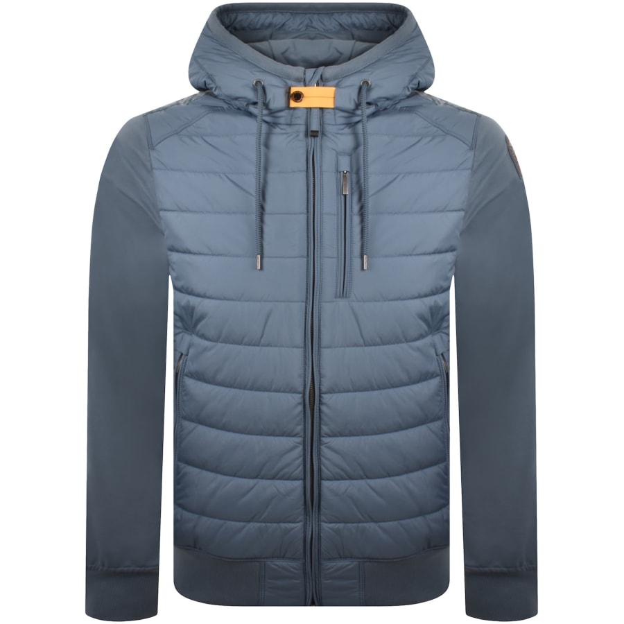 Image number 2 for Parajumpers Nylon Hooded Jacket Blue