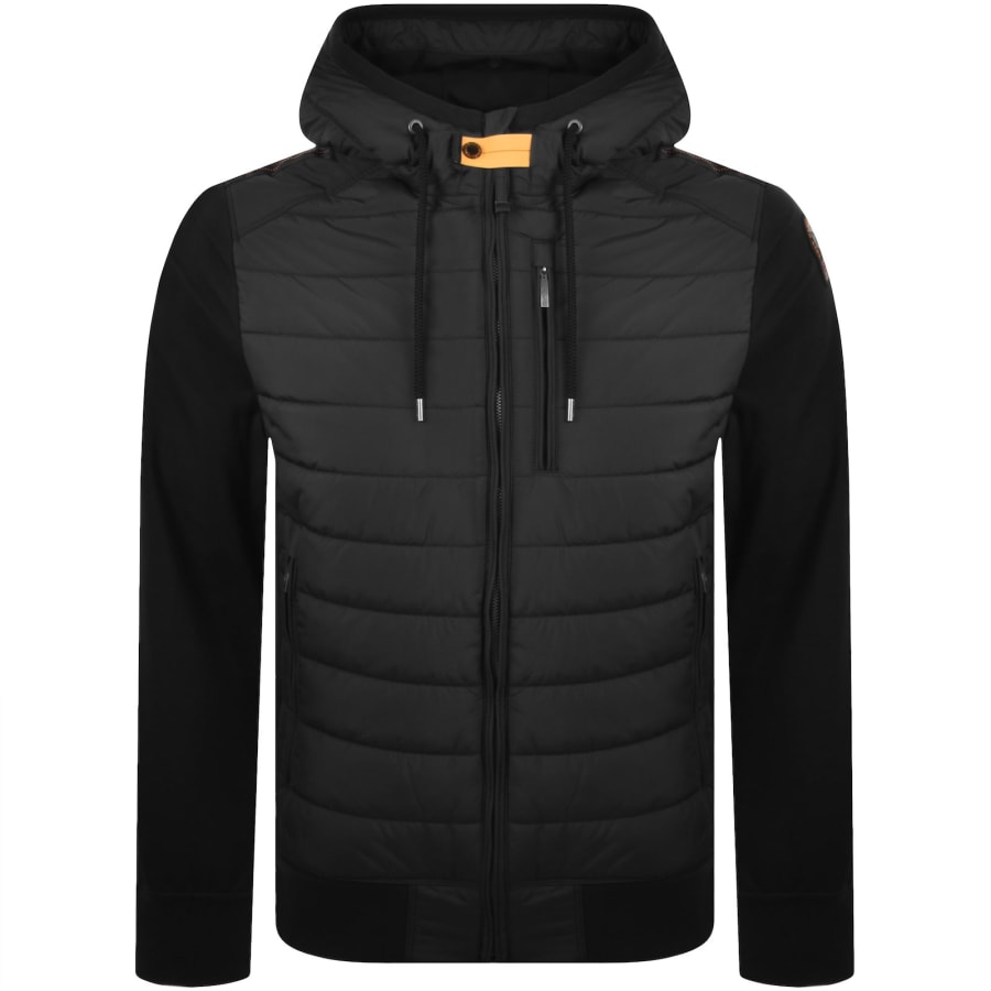 Image number 2 for Parajumpers Nylon Hooded Jacket Black