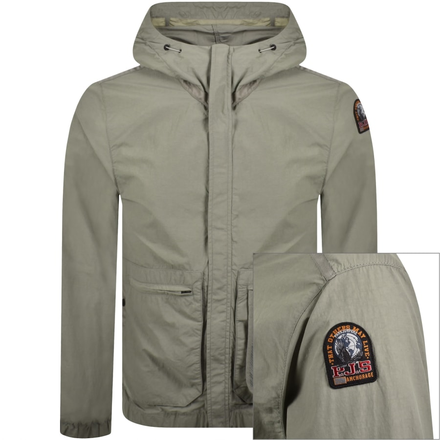 Image number 1 for Parajumpers Rube Hooded Jacket Grey