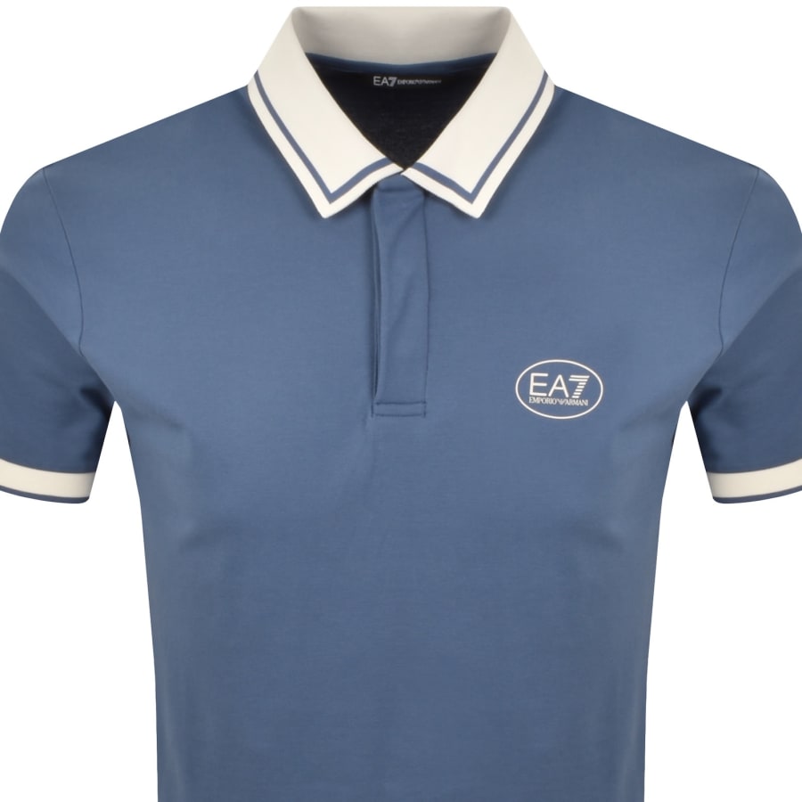 Image number 2 for EA7 Emporio Armani Logo Polo Blue
