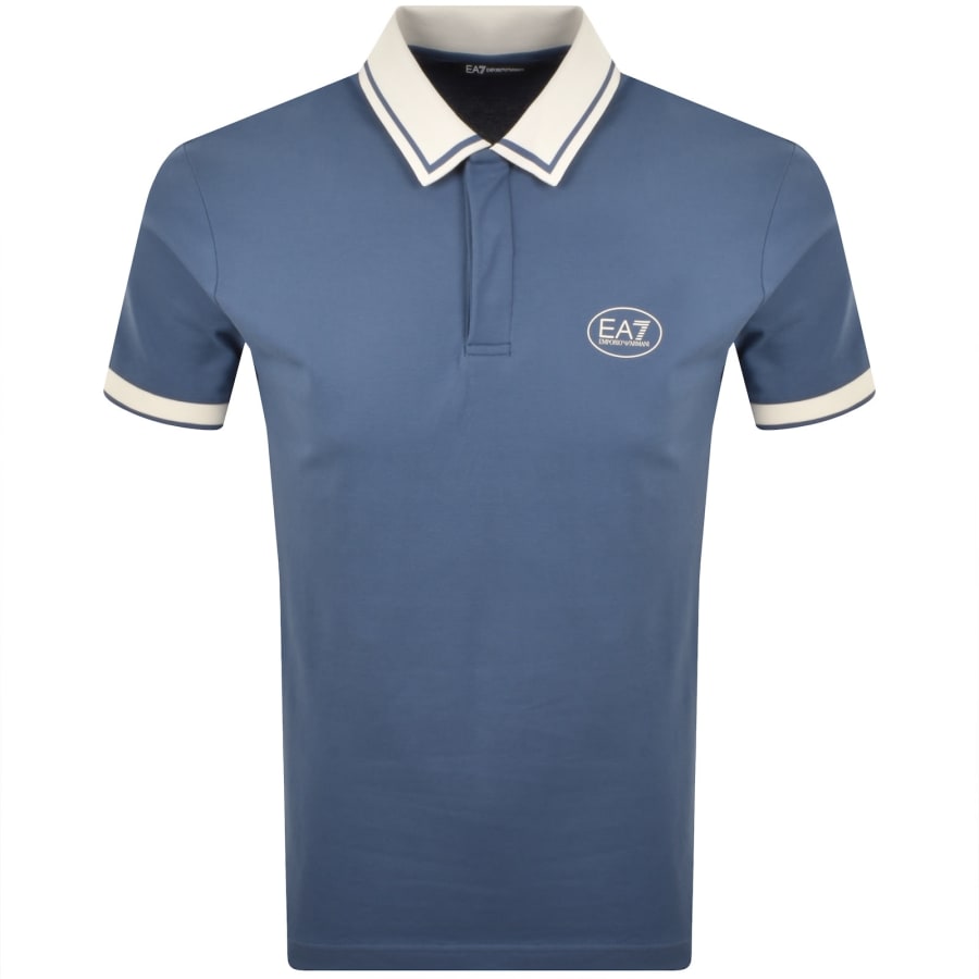 Image number 1 for EA7 Emporio Armani Logo Polo Blue