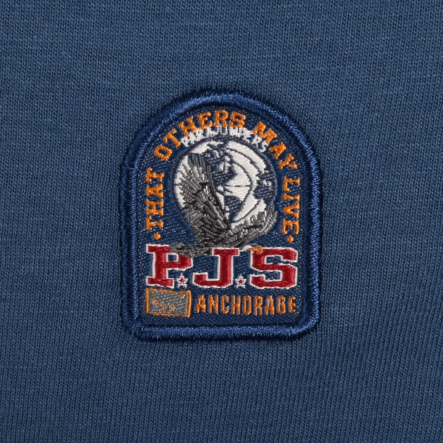 Image number 3 for Parajumpers Patch T Shirt True Blue