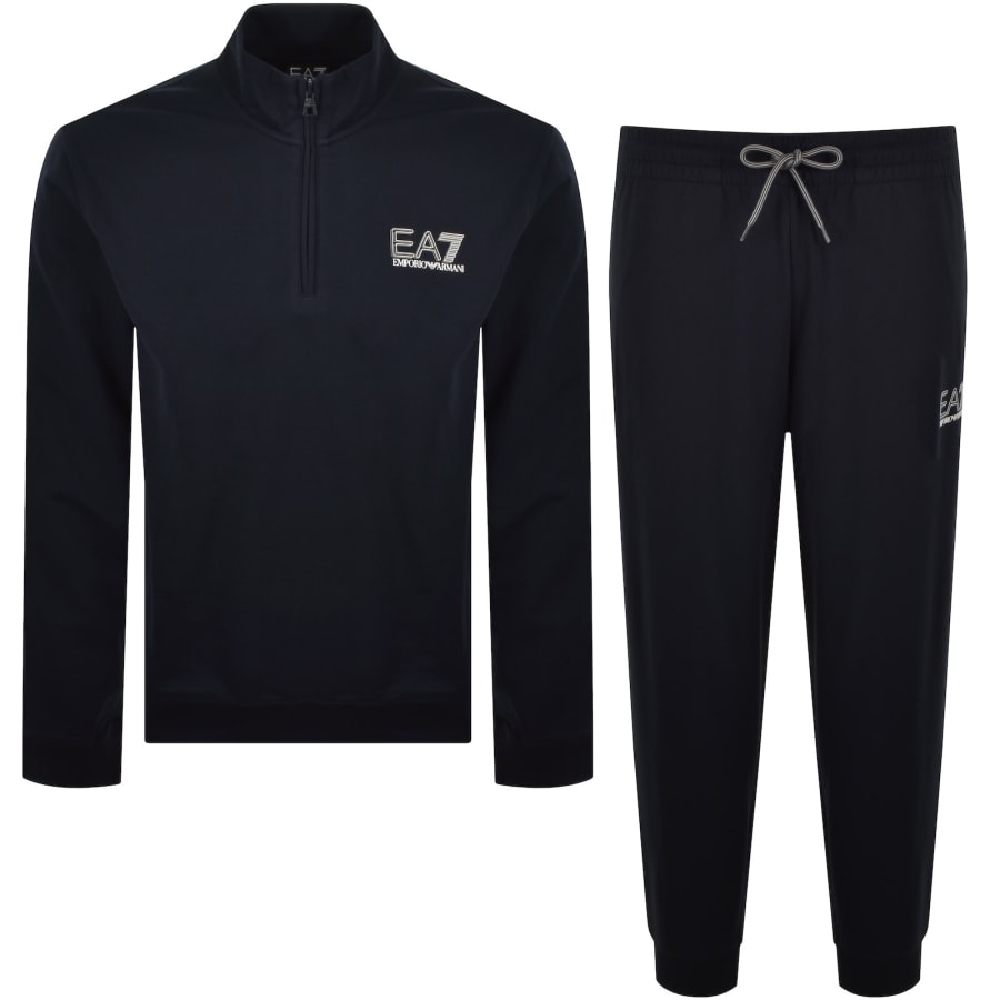 Image number 1 for EA7 Emporio Armani Logo Tracksuit Navy