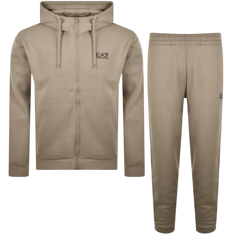 Image number 1 for EA7 Emporio Armani Logo Tracksuit Brown
