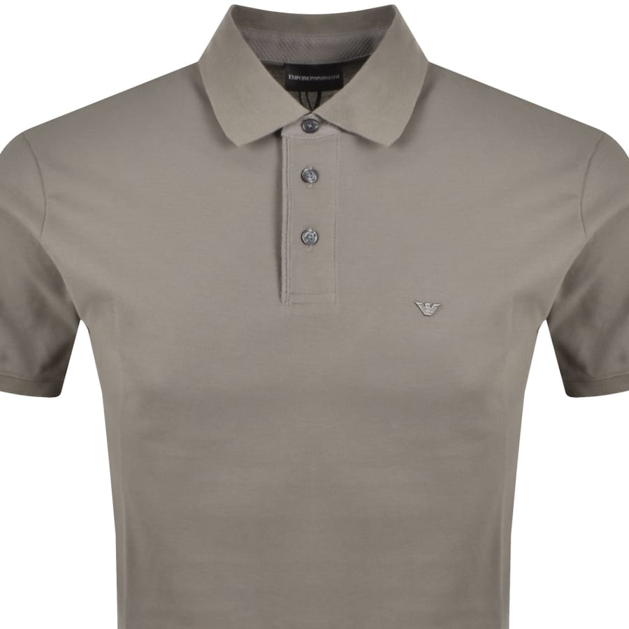 Image number 2 for Emporio Armani Short Sleeved Polo T Shirt Grey