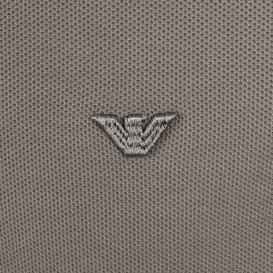 Image number 3 for Emporio Armani Short Sleeved Polo T Shirt Grey