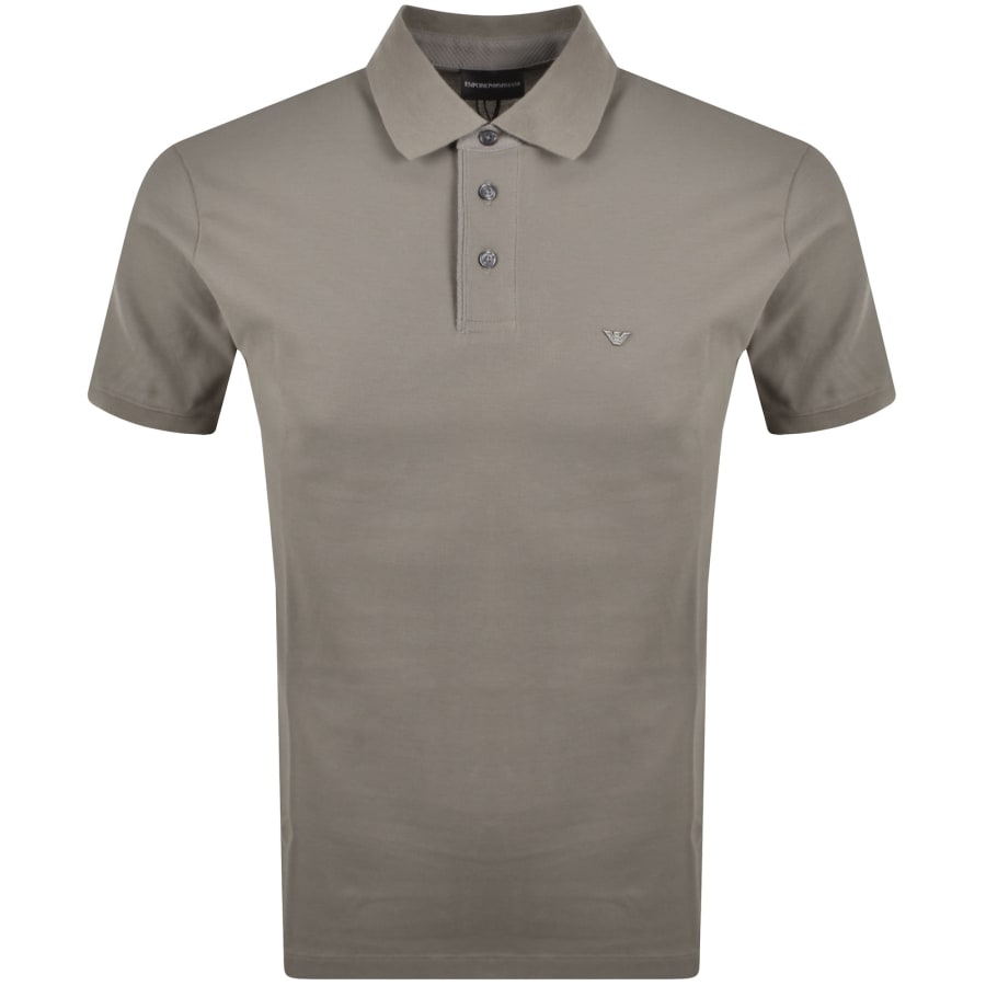 Image number 1 for Emporio Armani Short Sleeved Polo T Shirt Grey