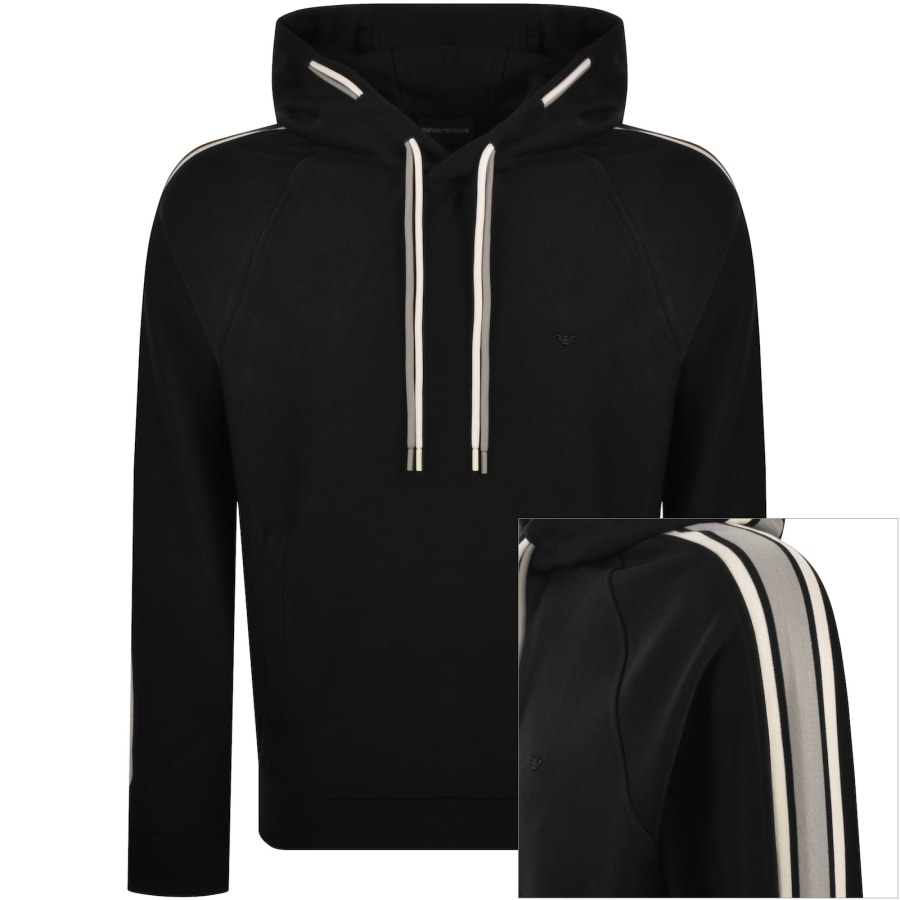 Image number 1 for Emporio Armani Logo Hoodie Black