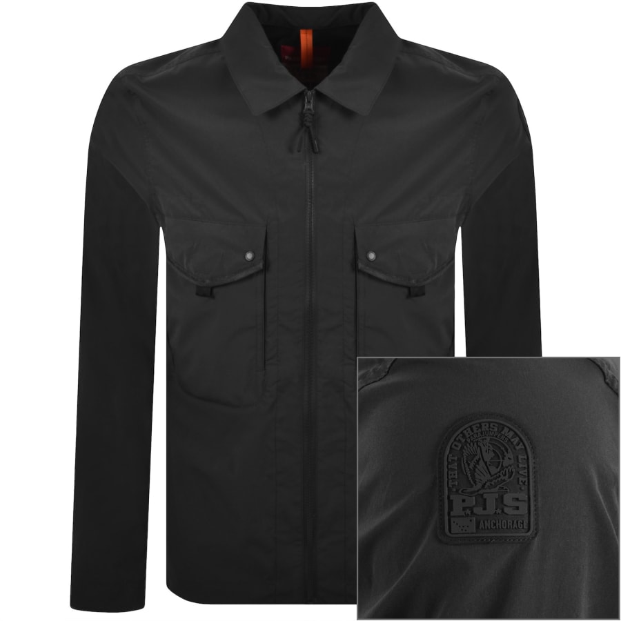 Image number 1 for Parajumpers Elgin Overshirt Charcoal Grey