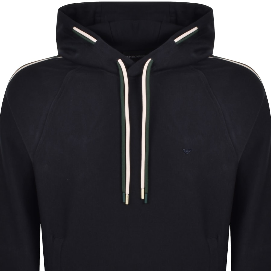 Image number 3 for Emporio Armani Logo Hoodie Navy