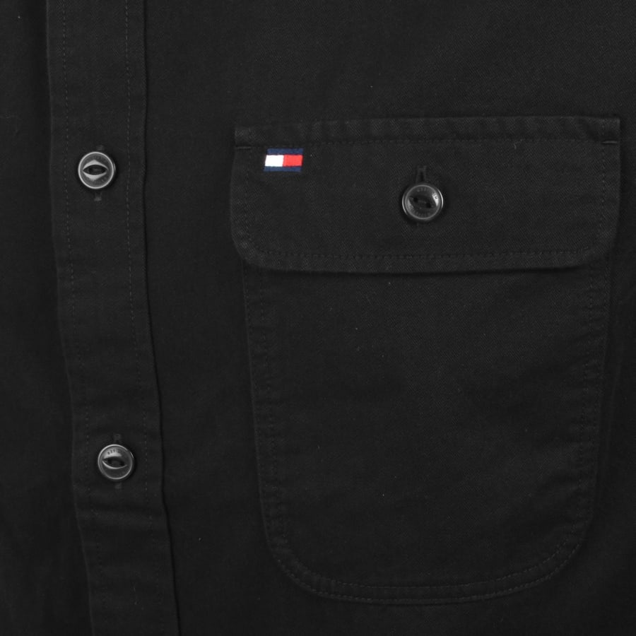 Image number 3 for Tommy Hilfiger Twill Overshirt Black