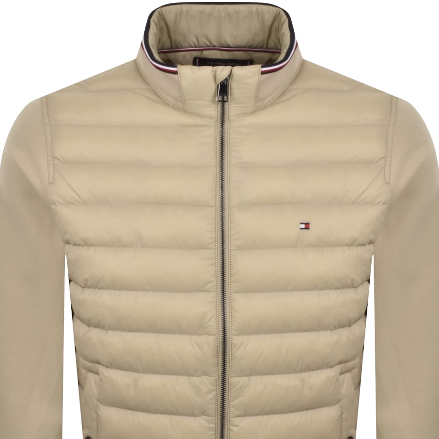 Image number 2 for Tommy Hilfiger Mix Media Jacket Beige