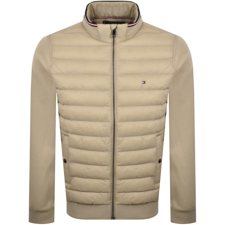 Image number 1 for Tommy Hilfiger Mix Media Jacket Beige