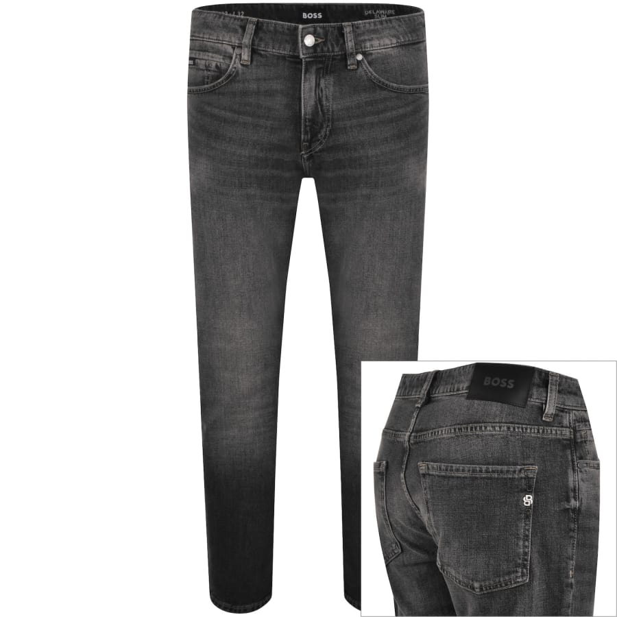 Image number 1 for BOSS C Delaware Slim Fit Jeans Dark Grey